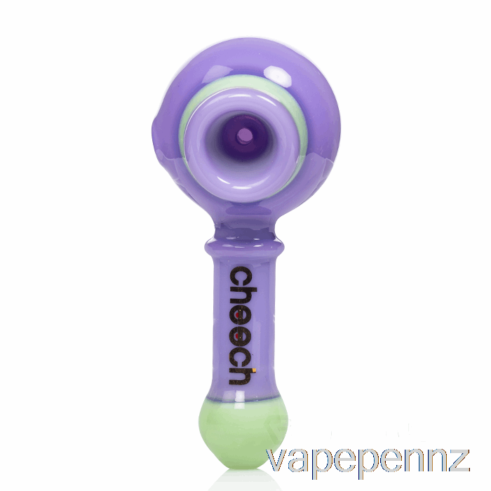 Cheech Glass Dual Spoon Pipe Purple / Green VAPE NZ